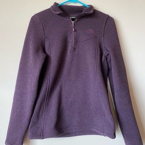 Purple North Face quarter zip pullover